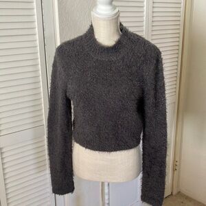 Wild Fable Charcoal Cropped Cozy Sweater size‎ XL